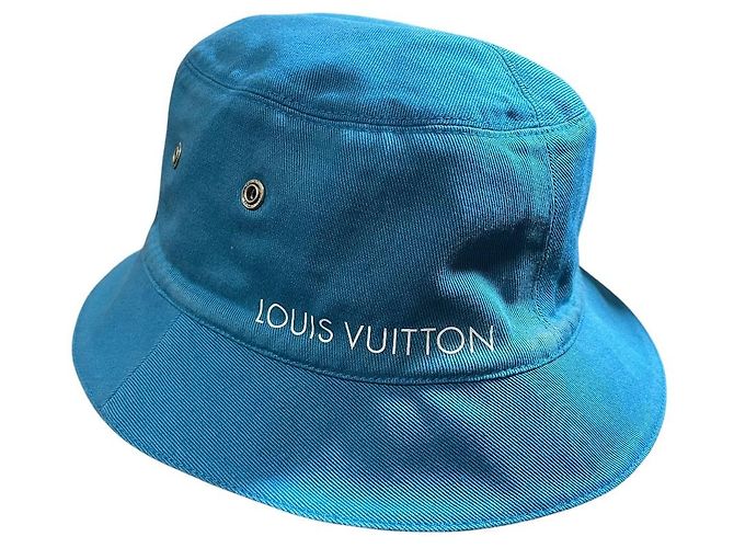 Cappello Bucket Monogram in Denim Louis Vuitton Bianco - vista 6