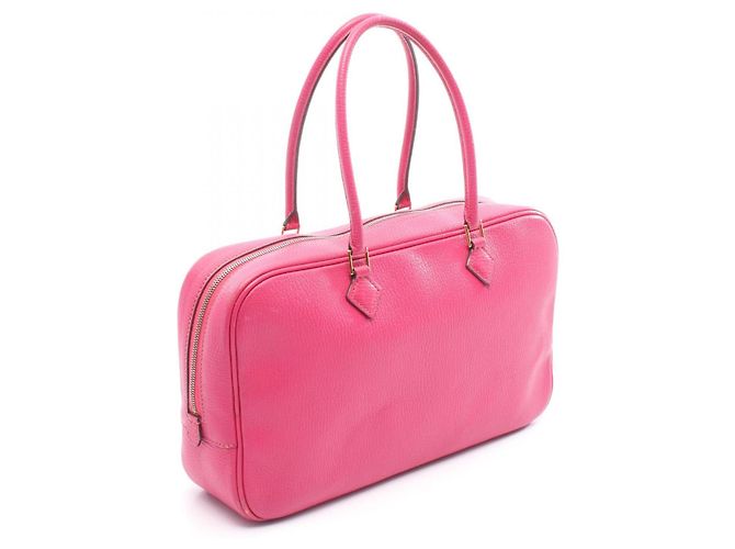 Borsa in pelle Hermès Plume Elan 28 Rosa - vista 3