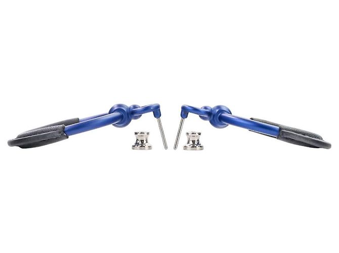Hermès Loop Grand PM Aluminium Ohrringe Blau - Ansicht 4