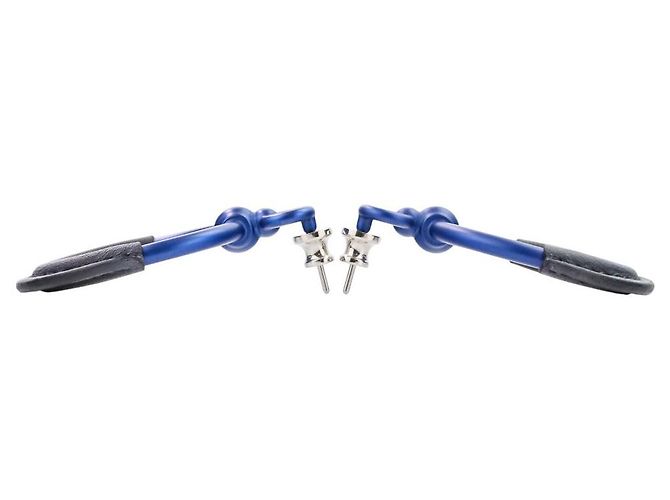 Hermès Loop Grand PM Aluminium Ohrringe Blau - Ansicht 6