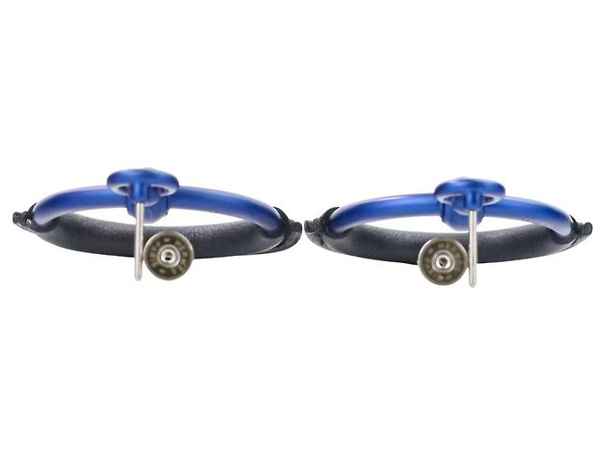 Hermès Loop Grand PM Aluminium Ohrringe Blau - Ansicht 7