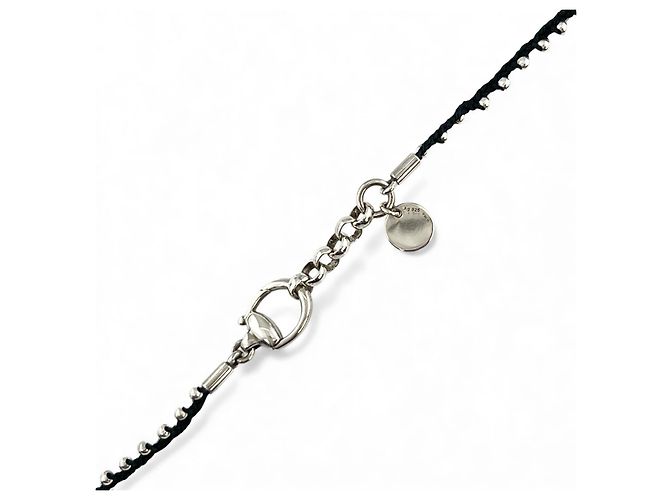 Collana Gucci Horsebit in Argento 925 Nero - vista 4