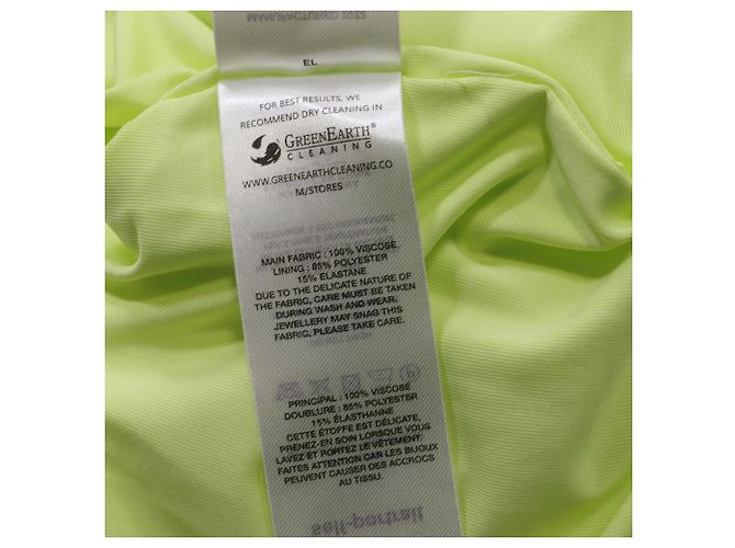 Self portrait Abito midi arricciato off-shoulder in viscosa verde lime Self-Portrait - vista 6