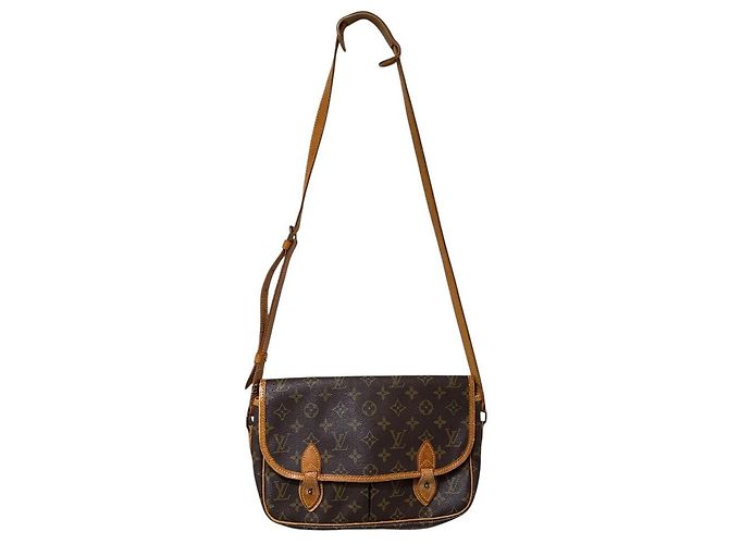 Borsa a Spalla Gibeciere MM Monogramma Louis Vuitton Marrone - vista 3