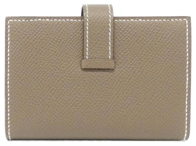 Portafoglio Mini Epsom Béarn di Hermès Marrone - vista 2