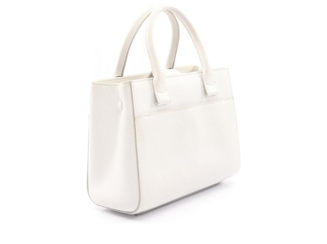 Chanel Leder Schultertasche Neo Executive Tote Weiß - Ansicht 4