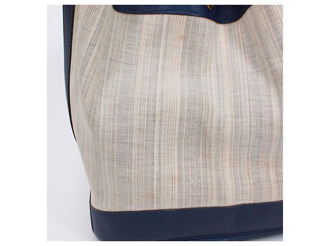 Hermès HERMES Borsa a Mano Market PM Pelle Tela Blu - vista 10