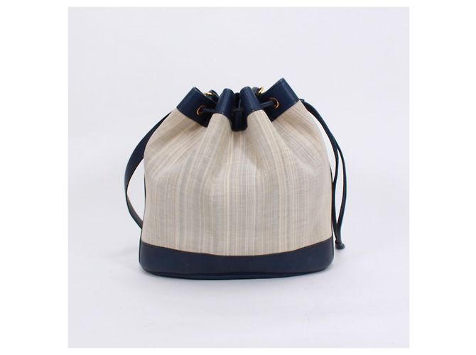 Hermès HERMES Borsa a Mano Market PM Pelle Tela Blu - vista 3