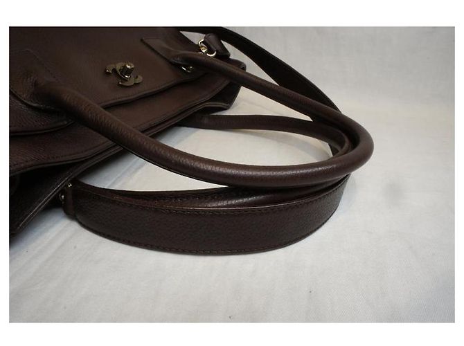 Executive Bolsa Executiva de Couro 2WAY da Chanel Marrom - vista 3