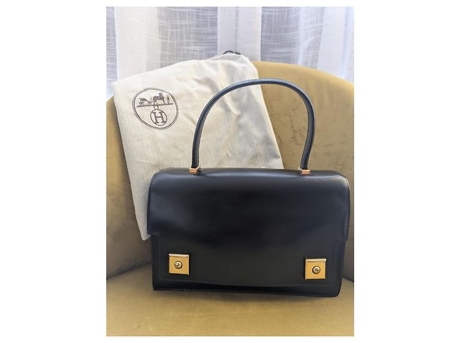 Hermès Piano Cuir Box Tasche Schwarz - Ansicht 16