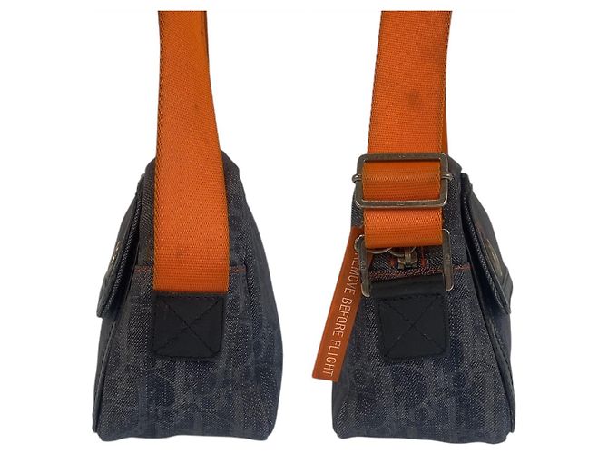 Borsa a Spalla Dior Canvas Flightline Trotter Blu - vista 5