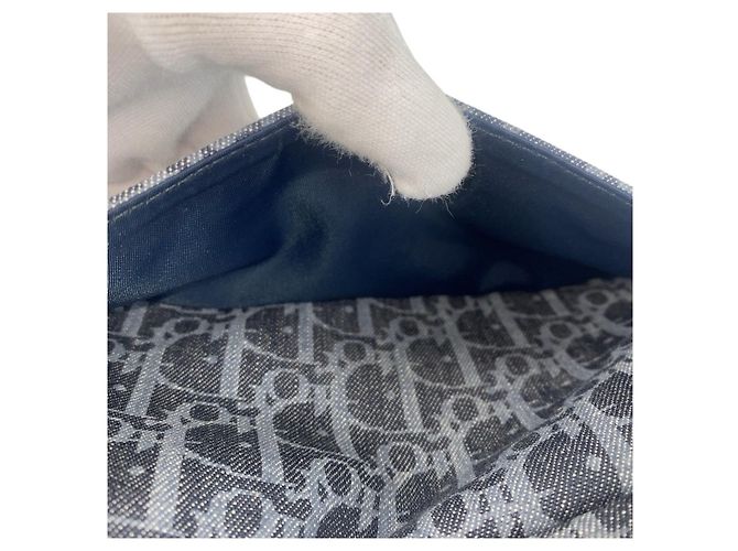 Borsa a Spalla Dior Canvas Flightline Trotter Blu - vista 7