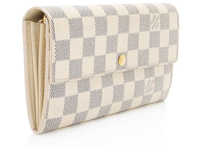 Portefeuille Sarah Damier Azur Louis Vuitton Bleu - vue 2