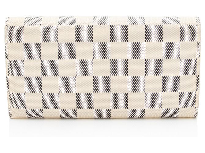 Portefeuille Sarah Damier Azur Louis Vuitton Bleu - vue 3