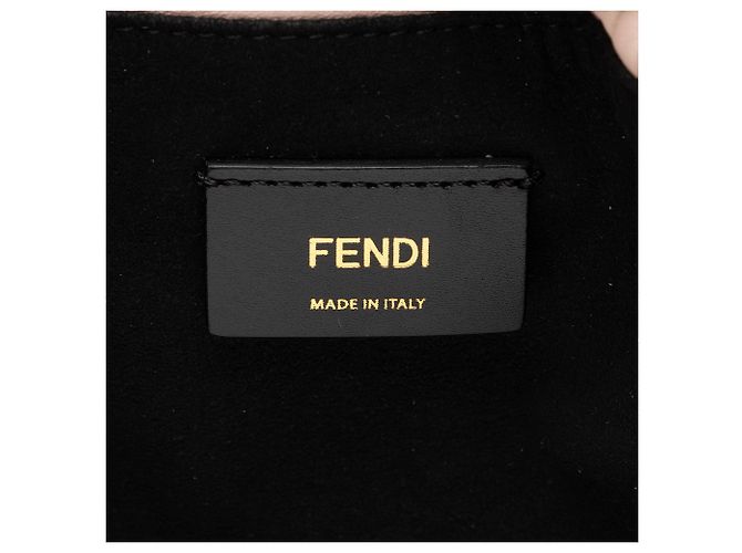 Fendi Nappa Leather Drawstring Medium Shoulder Bag Pink - view 8