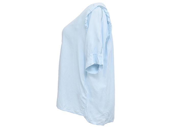 Blusa Tyana Ba&sh en algodón azul claro - vista 2