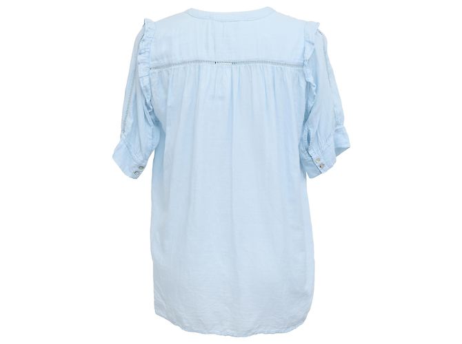 Blusa Tyana Ba&sh en algodón azul claro - vista 3