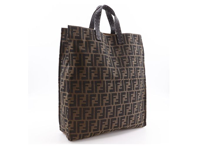 Sac à main en toile nylon Zucca Fendi - vue 3