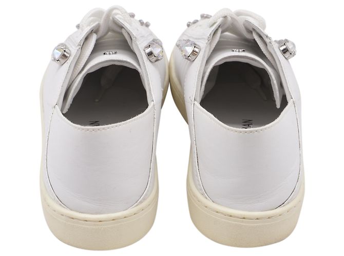 Tênis baixos conversíveis Goldie Shine em couro branco da Stuart Weitzman Cru - vista 6