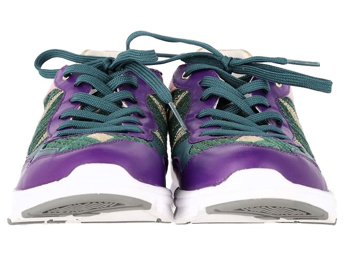 Sneakers basse Mardi Gras Dolce & Gabbana in pelle e suede multicolore - vista 2