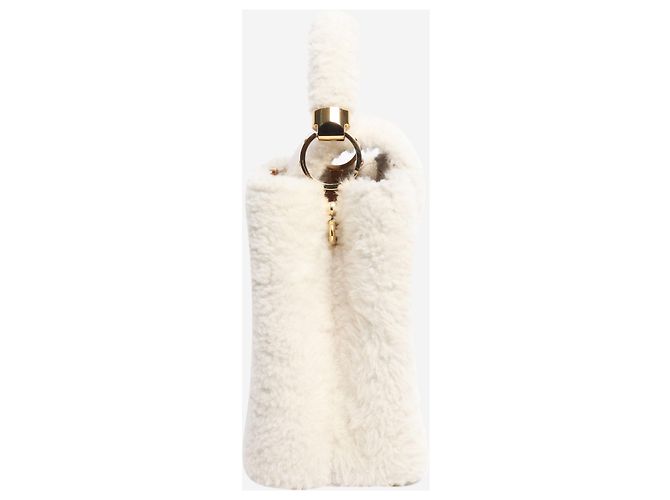 Louis Vuitton Sac Capucines en shearling crème Écru - vue 3