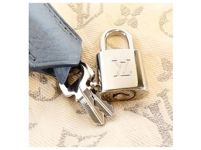 Speedy Louis Vuitton Monogram Denim Boston Tasche Blau - Ansicht 3