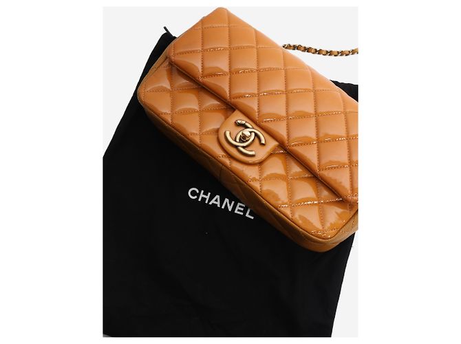 Chanel Borsa a soffietto in vernice gialla 2015 Giallo - vista 7