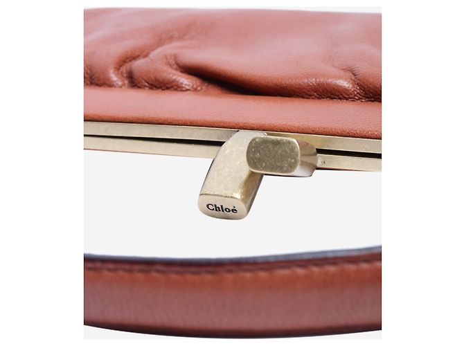 Chloé Mini bolsa de cuero marrón Castaño - vista 4