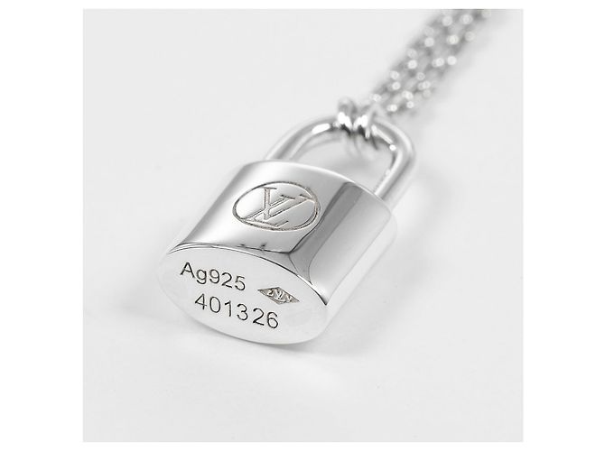 Collana Louis Vuitton Lockit in argento 925 Metallico - vista 4
