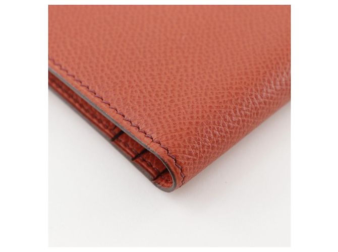 Portafoglio Lungo Hermès Béarn in Veau Epsom Arancione - vista 4