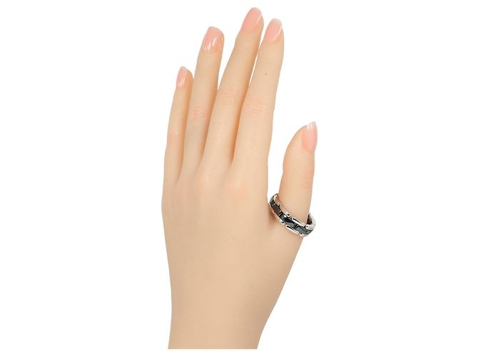 Chanel Ultra K18 White Gold Ceramic Ring Black - view 2