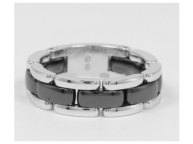 Chanel Ultra K18 White Gold Ceramic Ring Black - view 5