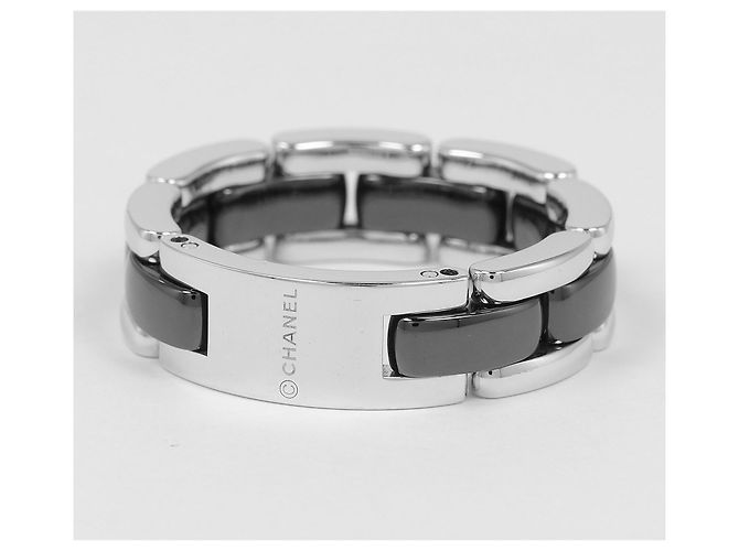 Chanel Ultra K18 White Gold Ceramic Ring Black - view 6