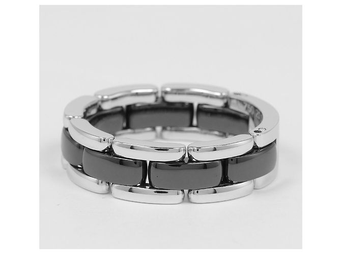 Chanel Ultra K18 White Gold Ceramic Ring Black - view 7