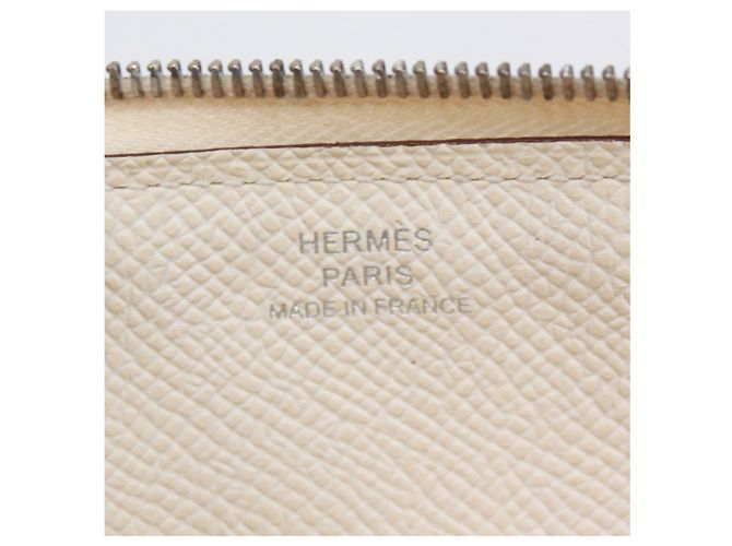 Hermès HERMES Portafoglio Azap Long Classico Nata Bianco - vista 8