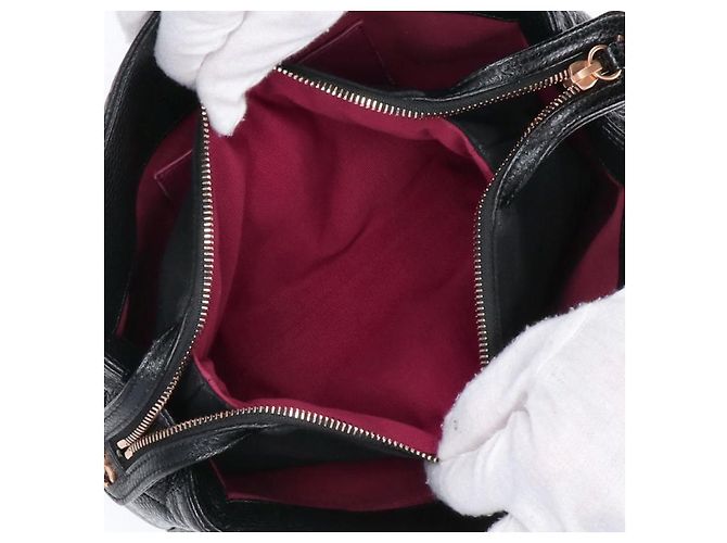 Borsa da bowling in pelle di vitello grana Chanel Nero - vista 5