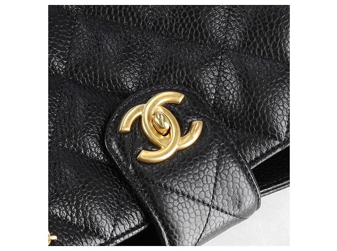Borsa da bowling in pelle di vitello grana Chanel Nero - vista 6