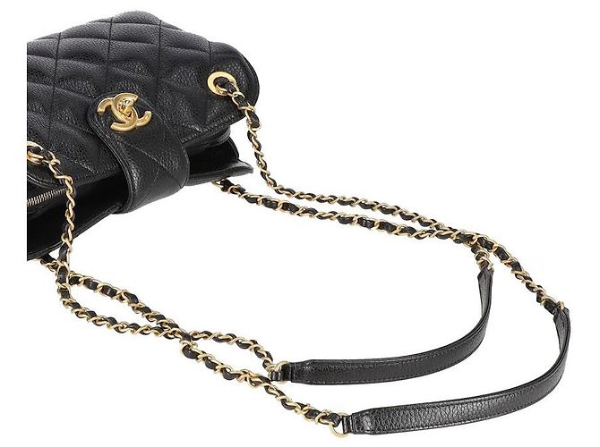 Borsa da bowling in pelle di vitello grana Chanel Nero - vista 9