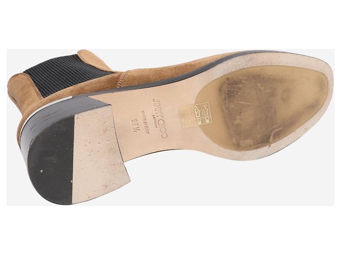 Jimmy Choo Braune Wildleder-Stiefeletten - Größe EU 39,5 (UK 6,5) - Ansicht 4