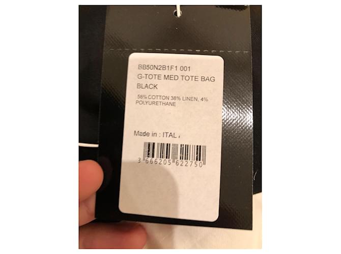 Borsa Givenchy G-Tote Media Nera in Cotone Nero - vista 14