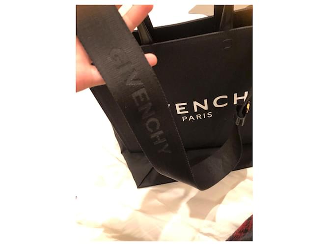 Borsa Givenchy G-Tote Media Nera in Cotone Nero - vista 9
