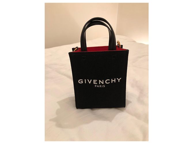 Givenchy G-Tote Mini Verticale Nero Cotone - vista 14
