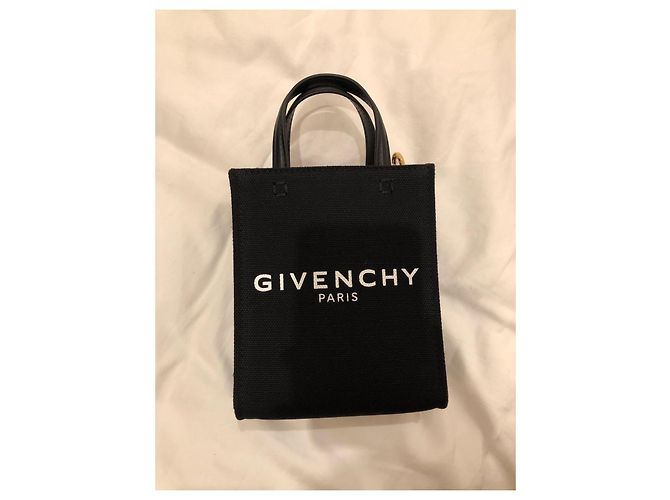 Givenchy G-Tote Mini Verticale Nero Cotone - vista 16