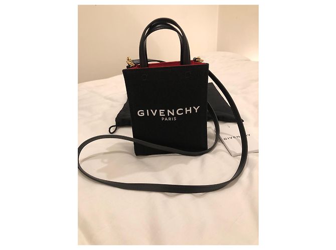 Givenchy G-Tote Mini Verticale Nero Cotone - vista 2