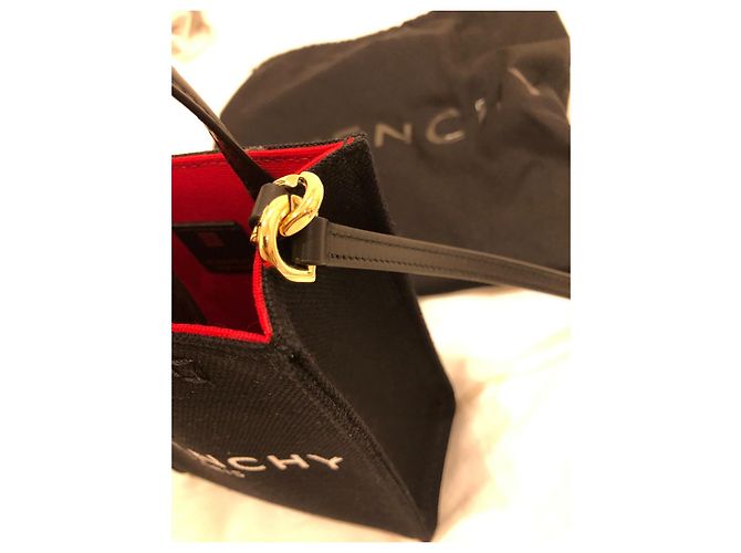 Givenchy G-Tote Mini Verticale Nero Cotone - vista 3