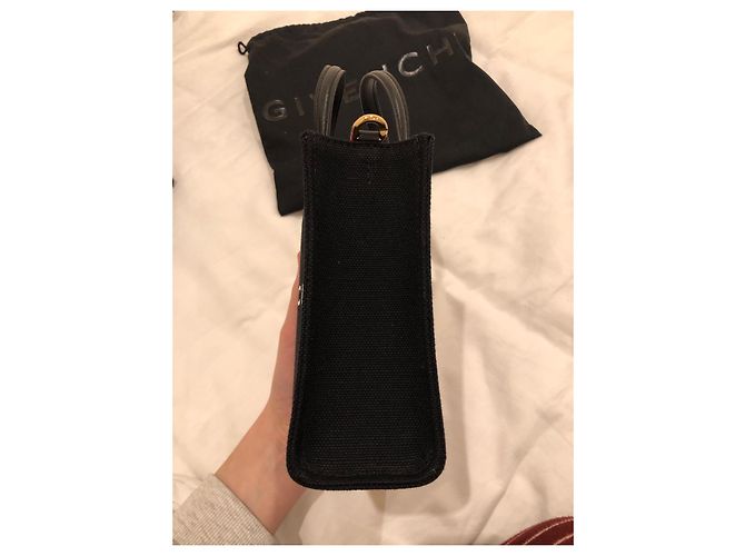 Givenchy G-Tote Mini Verticale Nero Cotone - vista 9