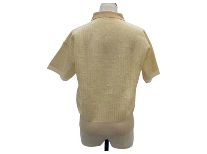 Autre Marque Cárdigan 2 en 1 de punto transparente ROPE Beige - vista 3