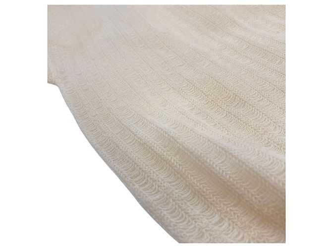 Autre Marque Cárdigan 2 en 1 de punto transparente ROPE Beige - vista 5