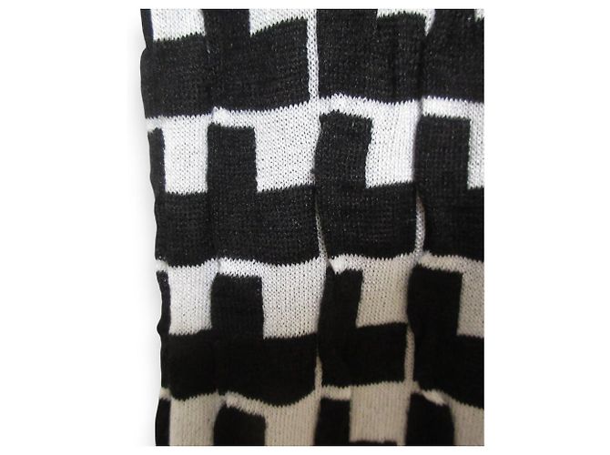 Autre Marque BLAMINK Suéter sin mangas de jacquard geométrico de seda Negro Blanco - vista 4