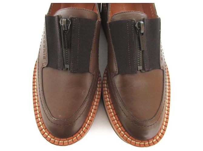 Autre Marque Sapatos Loafer de Plataforma em Couro Clergerie Marrom - vista 4